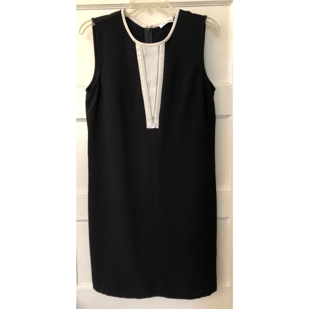 Calvin Klein, Women's Dress, Sleeveless, Black & White, Size P, Small